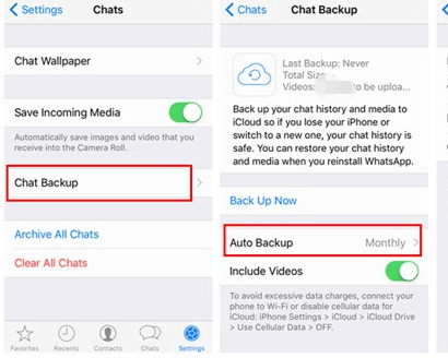 iCloud WhatsApp backup