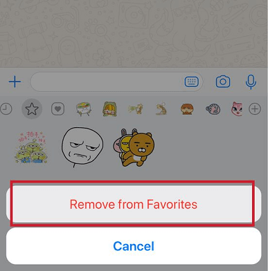 remove from favorites