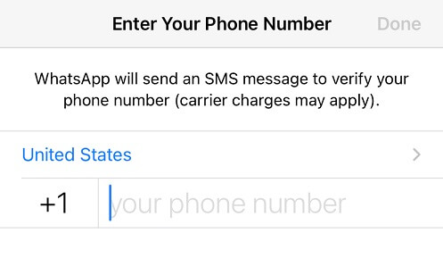 WhatsApp verify phone number