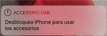 Desbloquea el iPhone para usar los accesorios