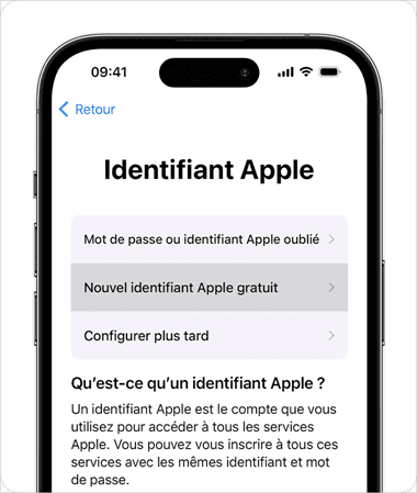 créer identifiant apple