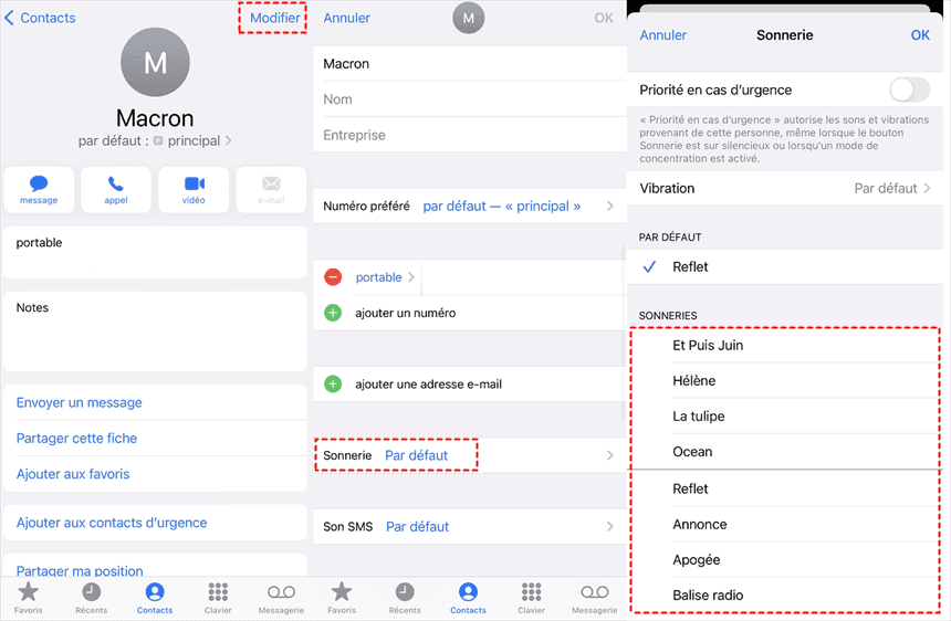 Comment attribuer une sonnerie à un contact sur iPhone