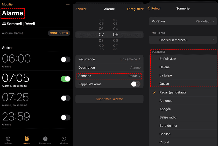 Comment mettre une musique en sonnerie de réveil sur iPhone