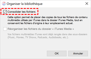 Consolider les fichiers iTunes