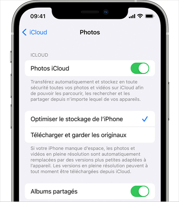 Optimiser le stockage iPhone