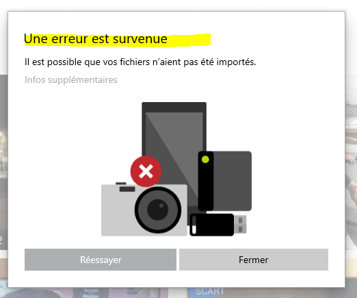 Une erreur est survenue