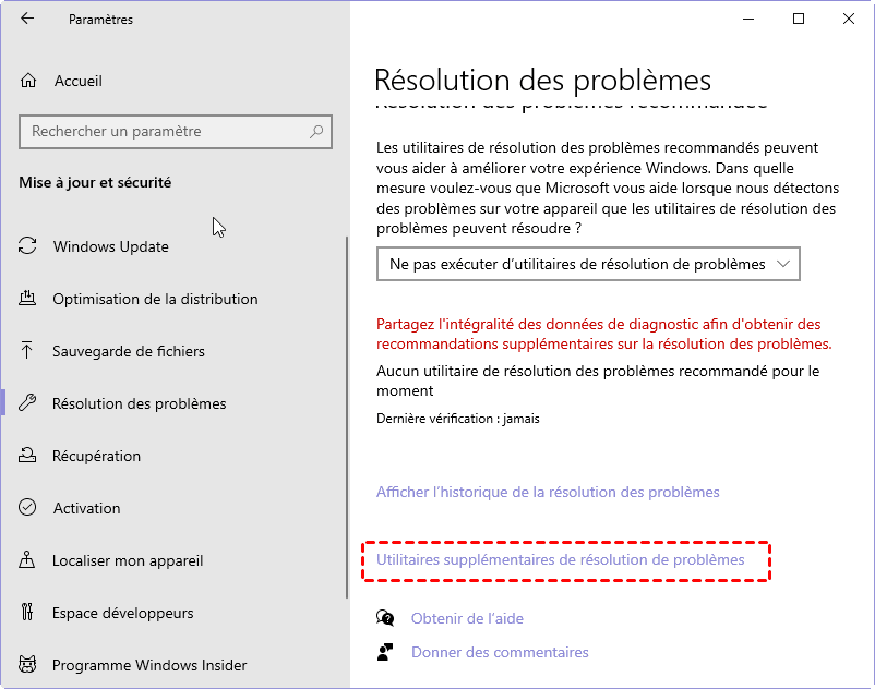 utilitaires supplémentaires